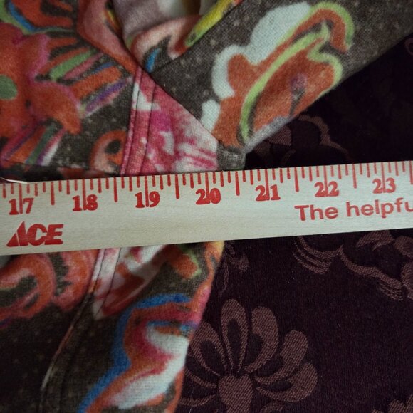 Oilily Brown Orange Floral Tie Front Jacket Woman's Large 42 - Picture 7 of 8